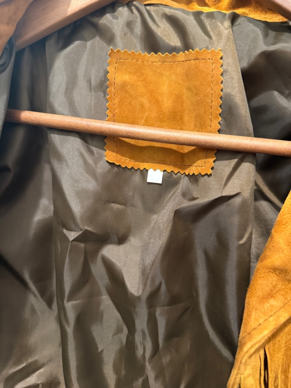 Fringe Suede Jacket in Cognac Brown - Women's Outerwear - Picture 8 of 14